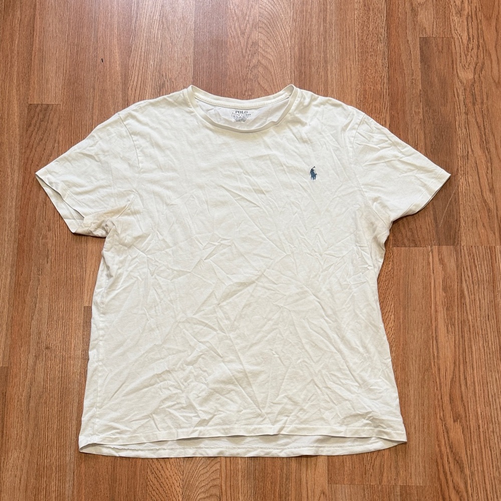 Polo by Ralph Lauren Men's Cream T-Shirt